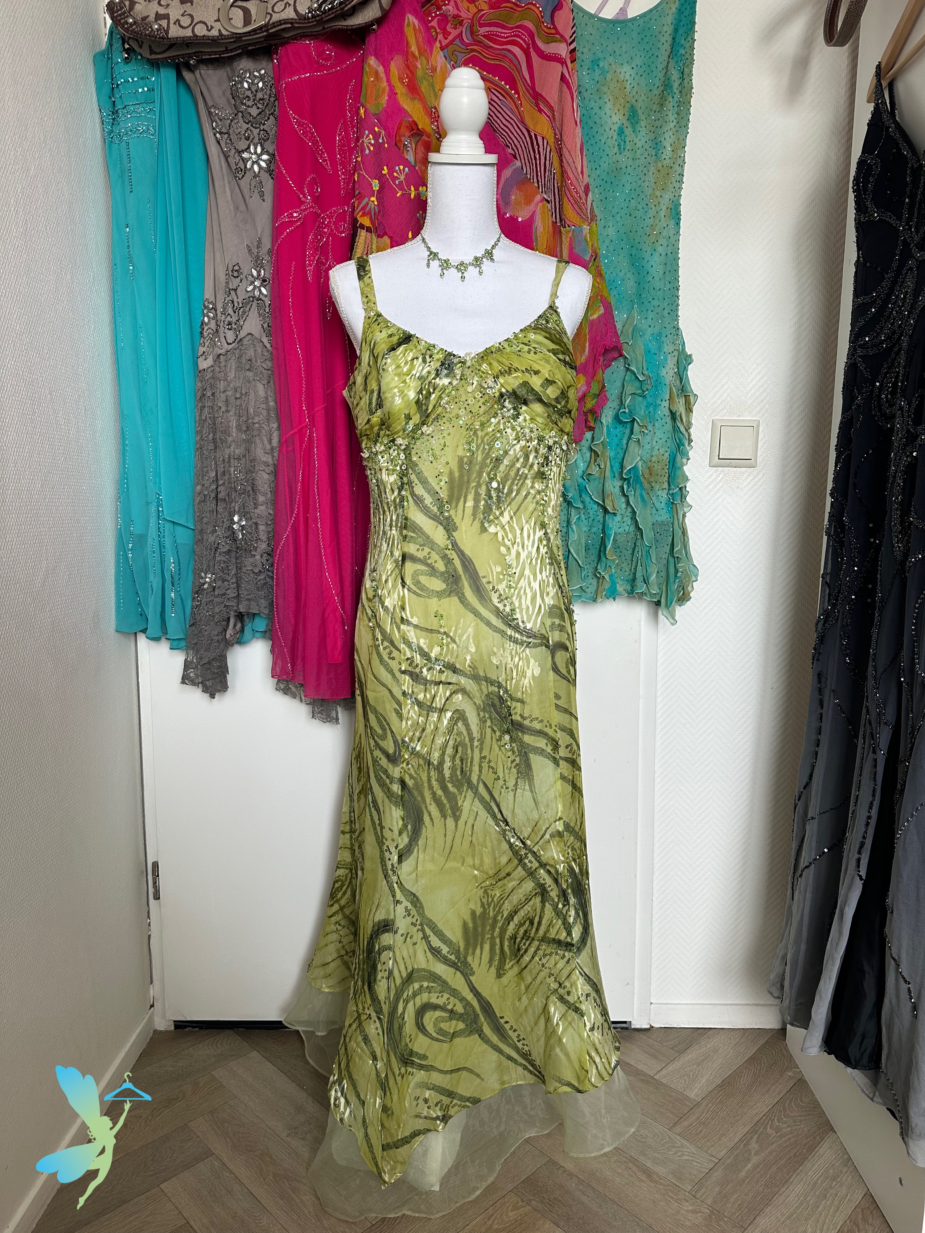 Emerald Whisper Dress - L